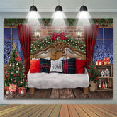 Weich Und Komfortabel Haus Mit Weihnachten Hintergrund